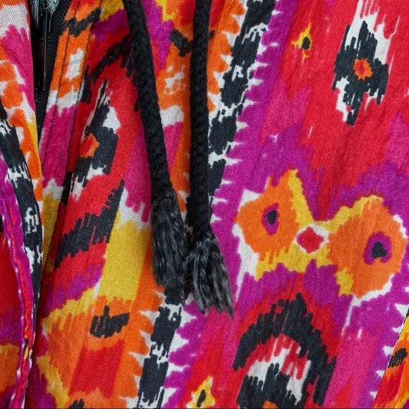 Vintage 80's Aviat Sportif Bright Tribal IKAT Hip-Hop Full Zip Track Windbreaker - Picture 5 of 11